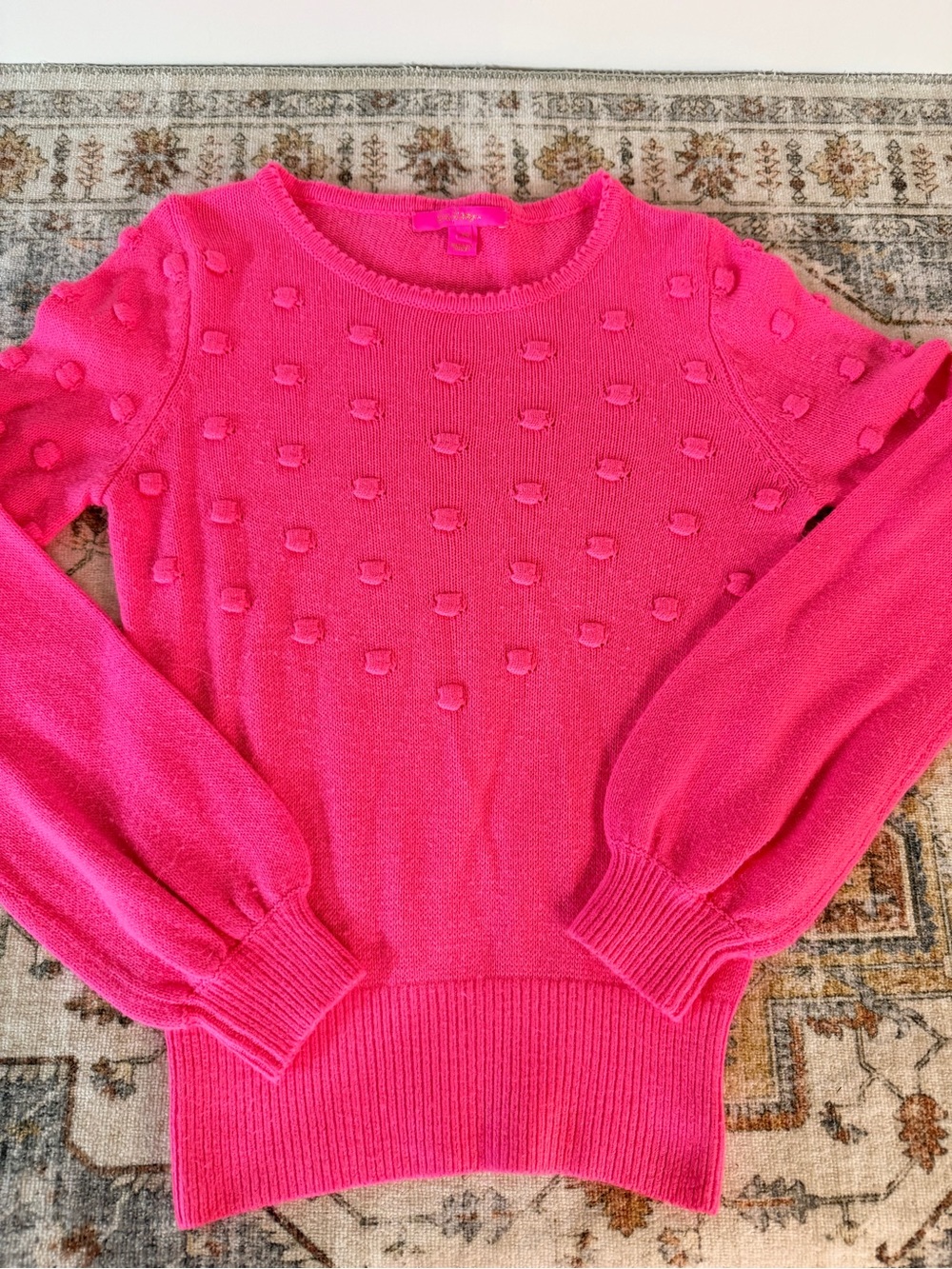 Lilly Pulitzer hot pink crewneck sweater